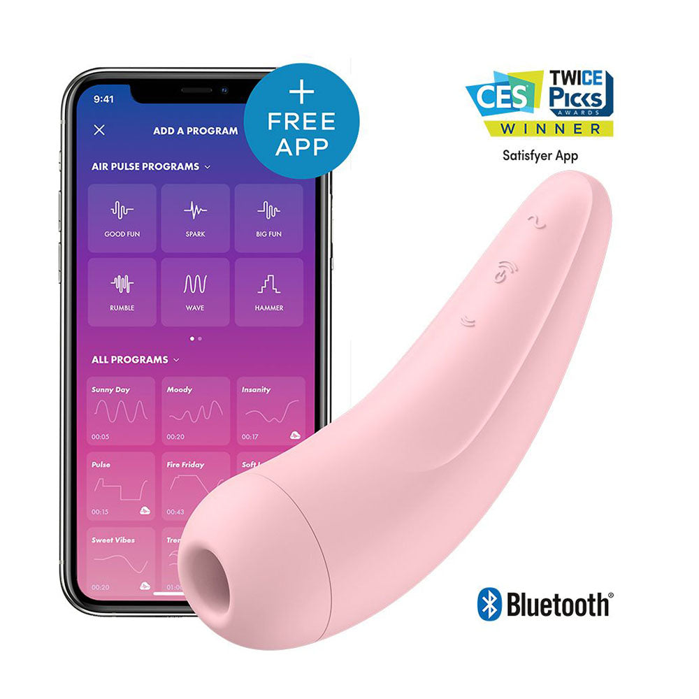 Satisfyer Pink Curvy 2 Plus App Controlled Clitoral Massager