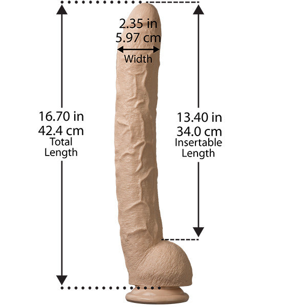 Doc Johnson Flesh Dick Rambone 15 Inch Dildo with Suction Cup