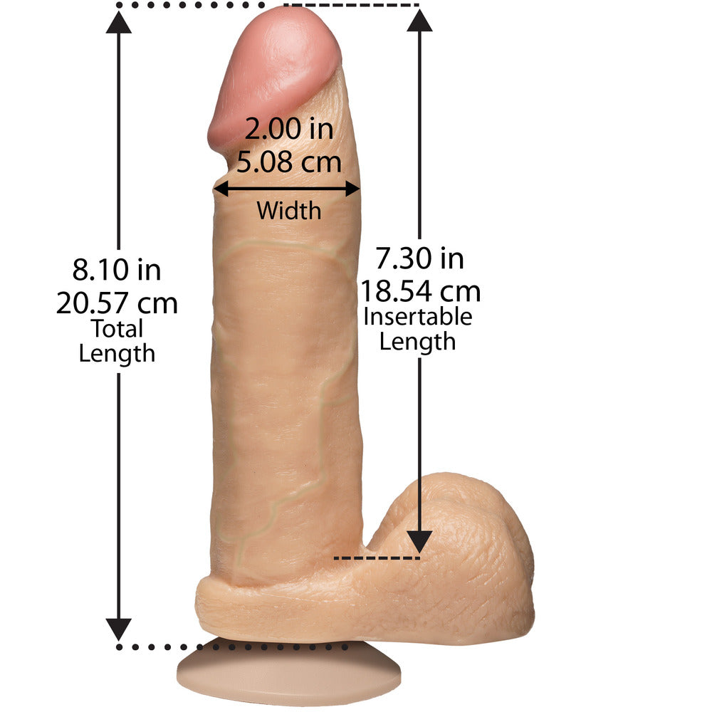 FIRMSKYN Flesh Pink 8 Inch Realistic Dildo with Suction Cup