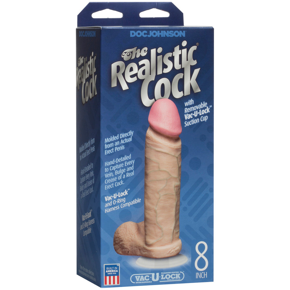 FIRMSKYN Flesh Pink 8 Inch Realistic Dildo with Suction Cup