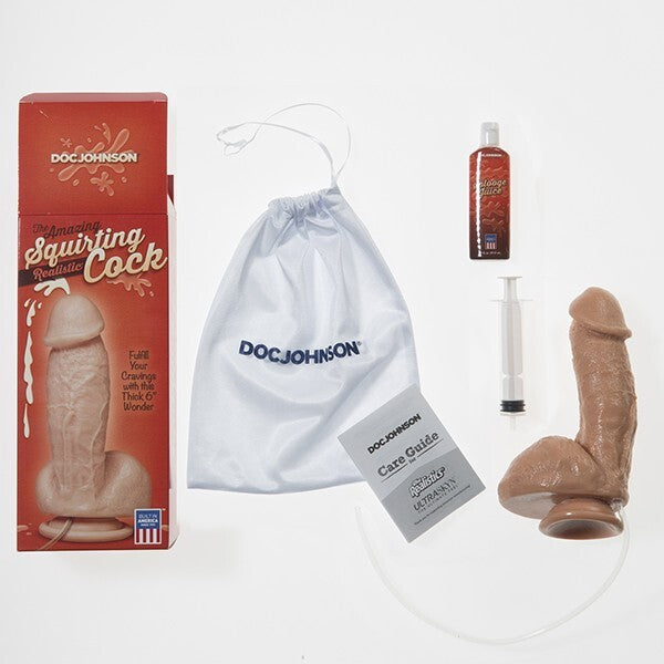Lifelike Fun Skin Tone Dildo with Suction Cup and Balls