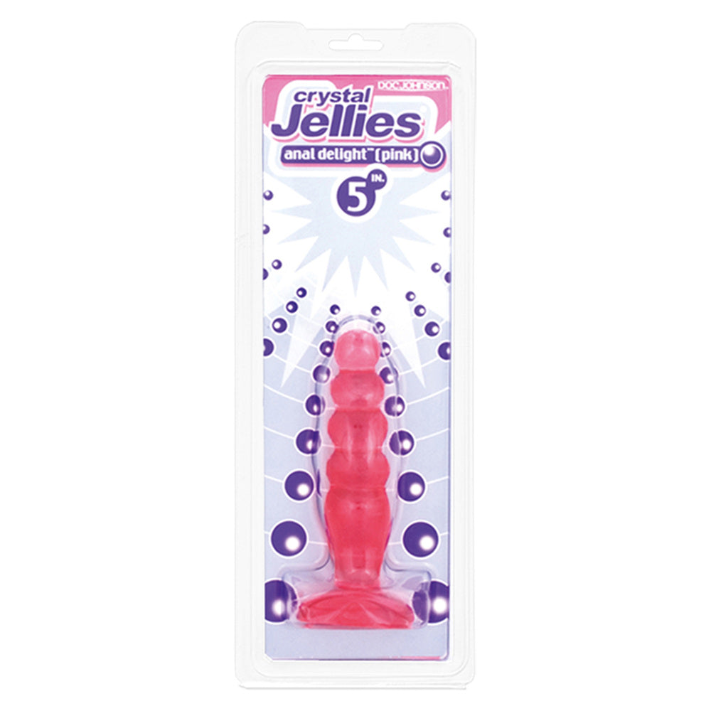 Doc Johnson Crystal Jellies Anal Delight Butt Plug Pink