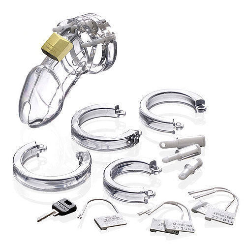 CB6000 Clear Penis Chastity Set with Locking Mechanism