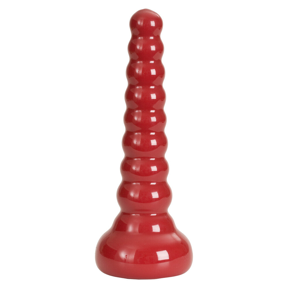 Red Boy Red 8 Inch Graduated Beaded Anal Wand Butt Plug