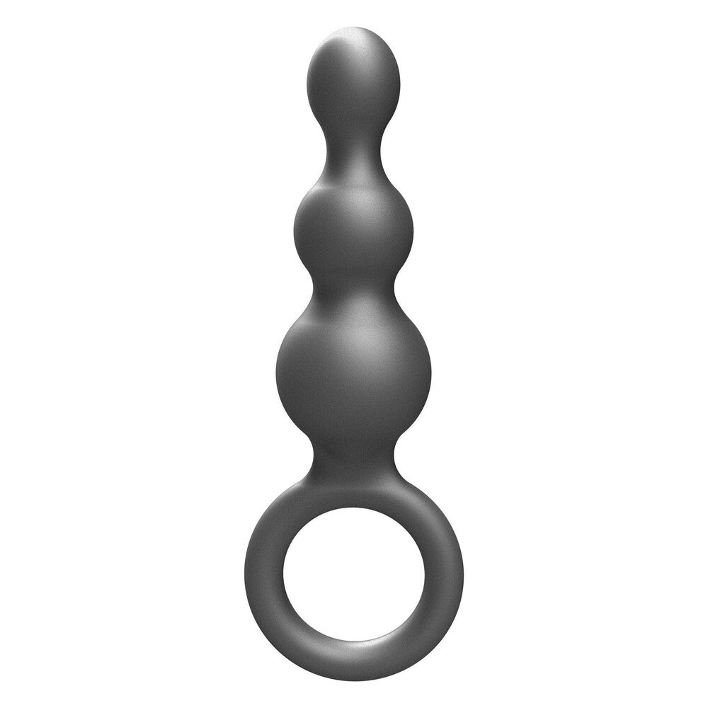 ToyJoy Metallic Silver 3 Balls Silicone Anal Plug