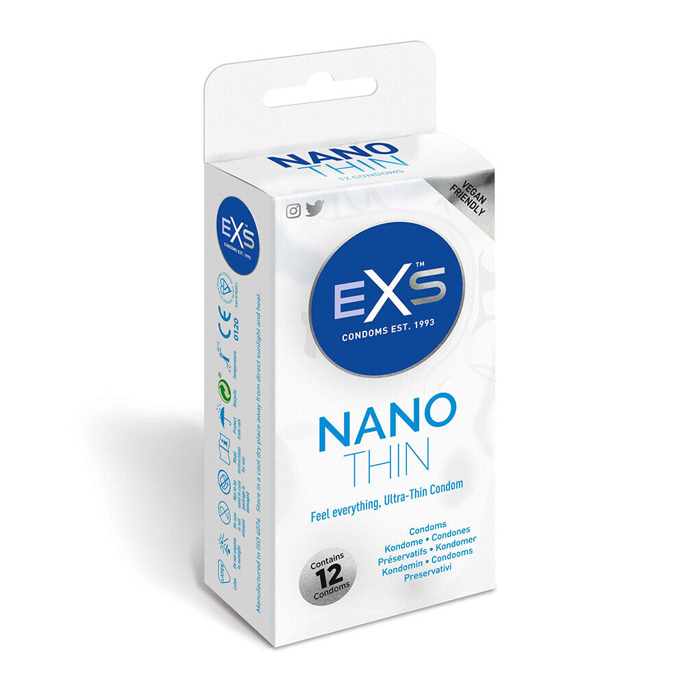 EXS Ultra-Thin Vegan Natural Latex Condom 12 Pack