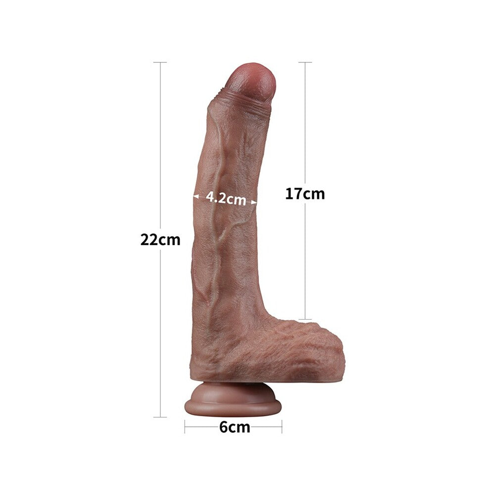 Lovetoy Pink Dual Layered Silicone Dildo 8.5 Inches