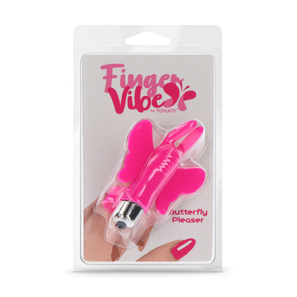 ToyJoy Pink Butterfly Finger Vibe Silicone Massager