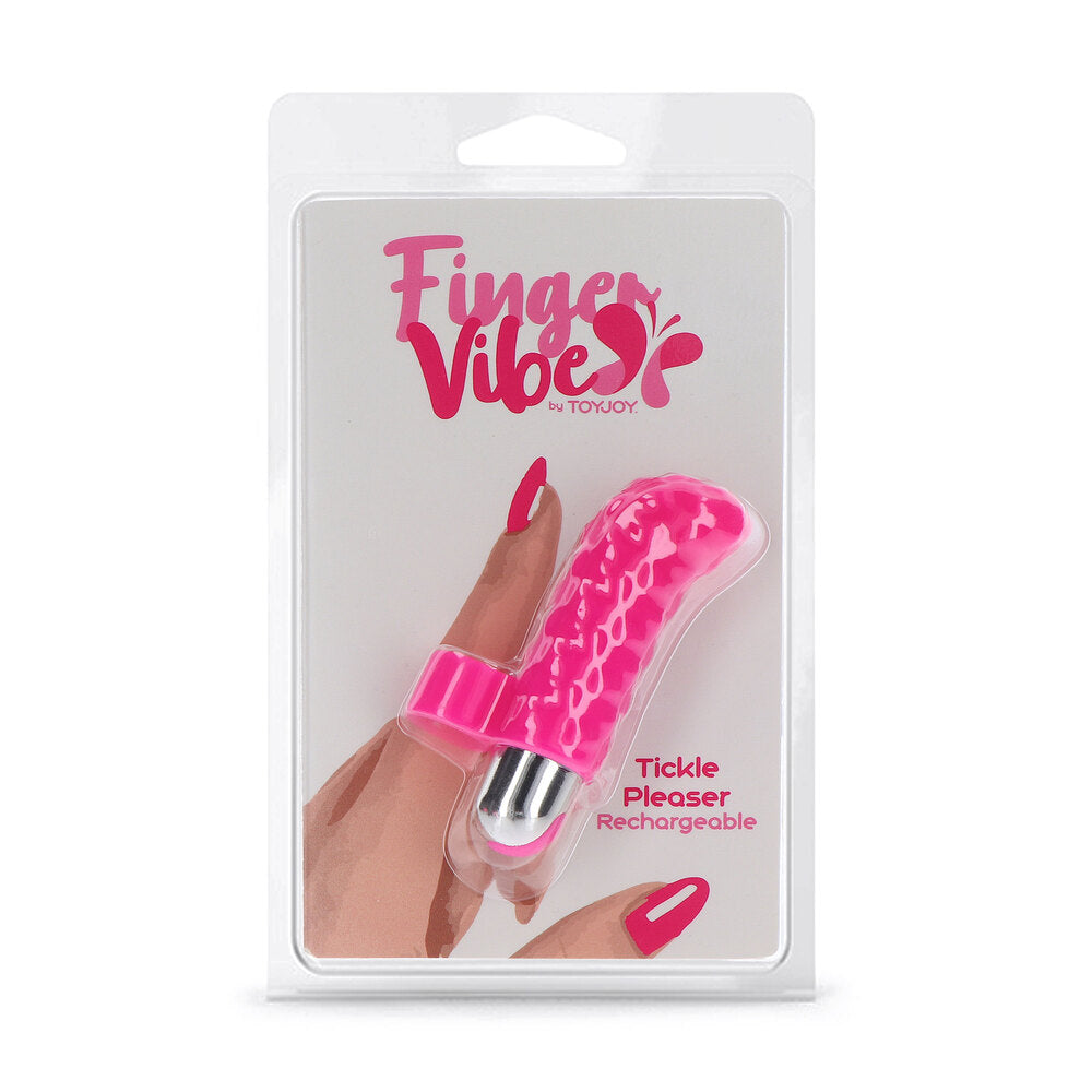 ToyJoy Pink Tickle Pleaser Rechargeable Silicone Finger Vibe