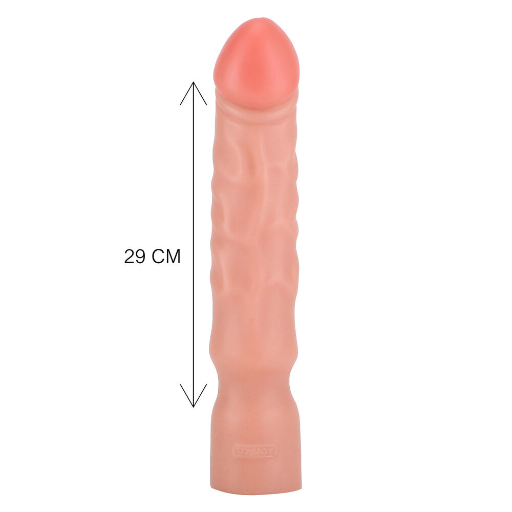 ToyJoy Skin Tone 12 Inch Big Boy Dildo with Textured Veins