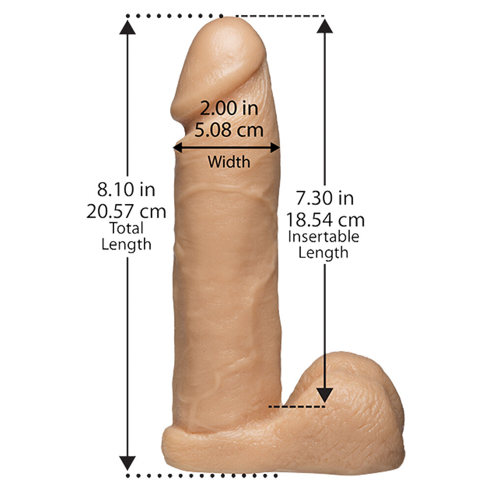 VacULock Flesh Pink 8 Inch Realistic Penis Attachment