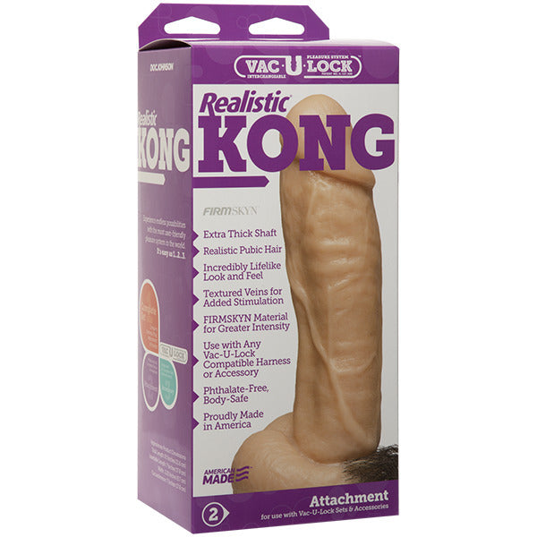 VacULock Flesh-Colored Kong Dildo Attachment
