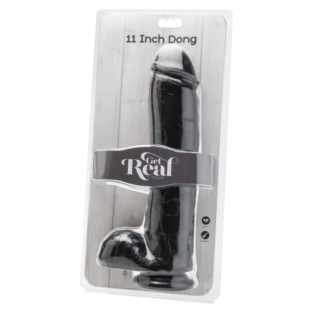 ToyJoy Black 11 Inch Realistic Dong with Balls and Suction Cup