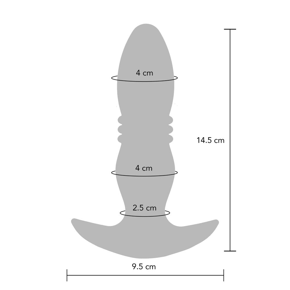 TOYJOY Black Tough Thrusting Buttplug with Remote Control