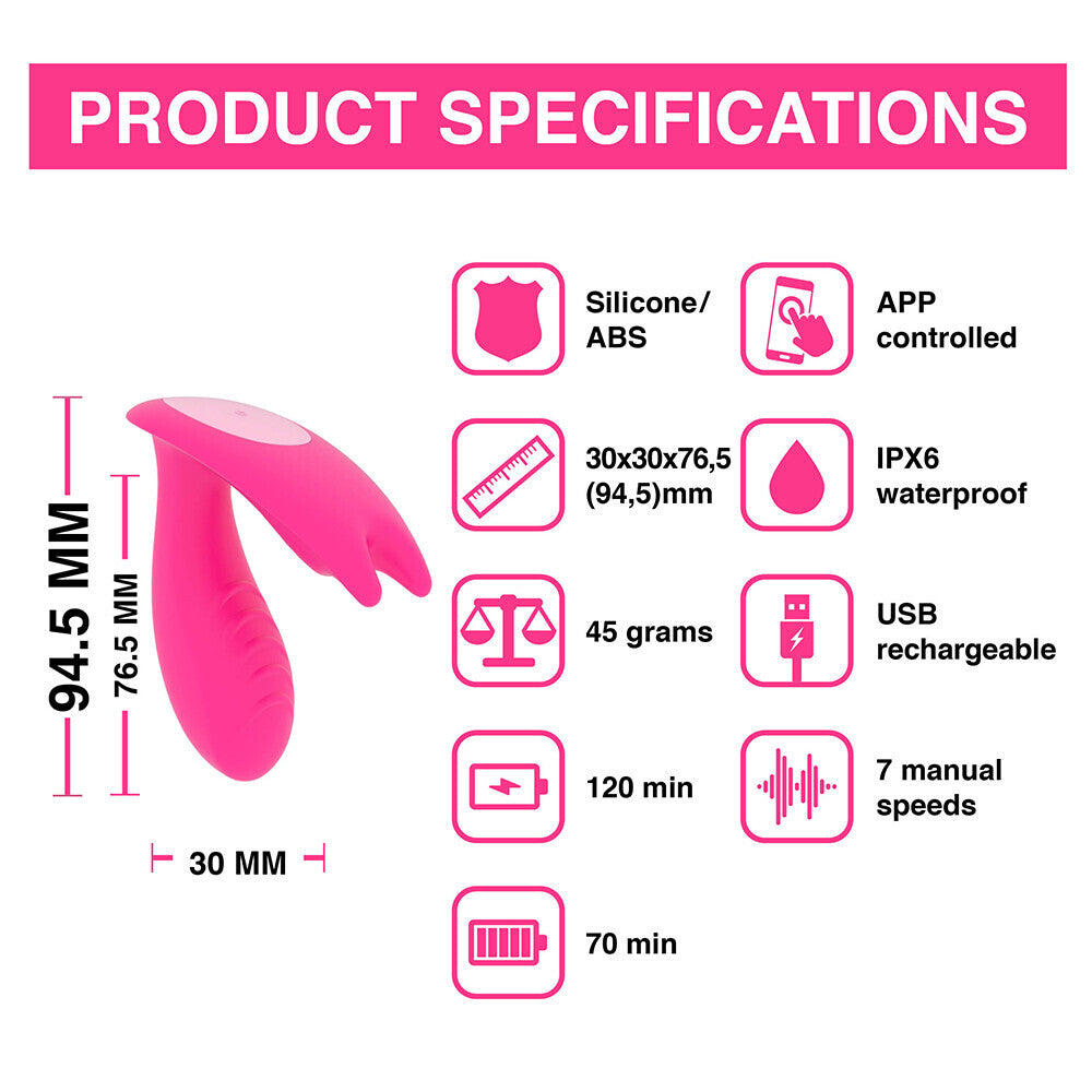 Magic Motion Black Wearable Vibrator with App Control