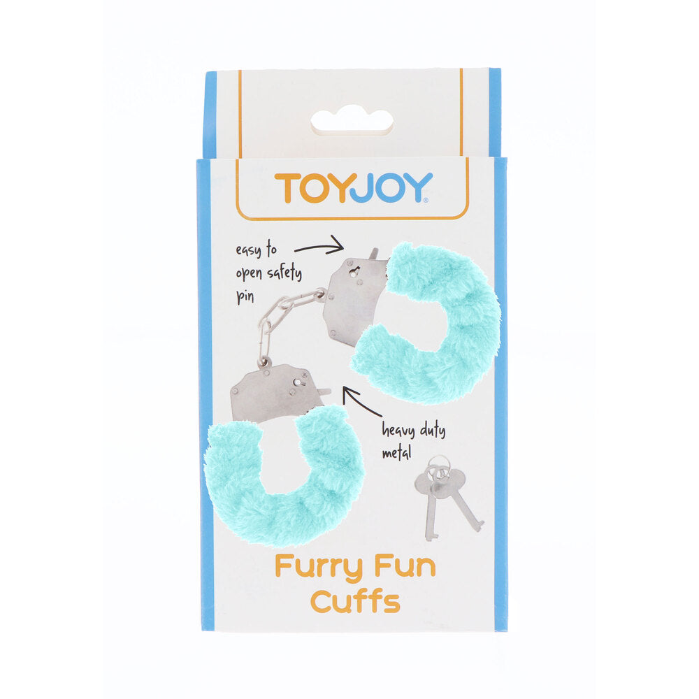 ToyJoy Aqua Furry Fun Wrist Cuffs for Bondage Adventures