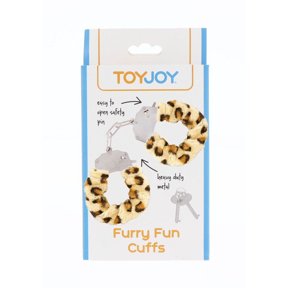 ToyJoy Leopard Print Furry Fun Wrist Cuffs
