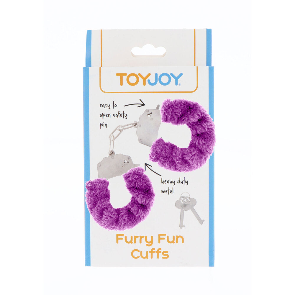 ToyJoy Purple Plush Furry Fun Wrist Cuffs