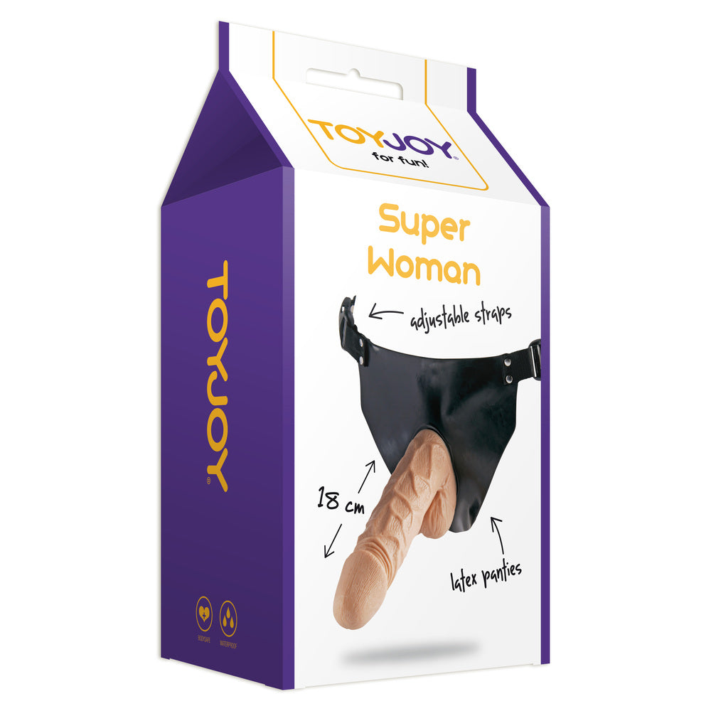 ToyJoy Flesh-Colored Super Woman Strap-On Dildo