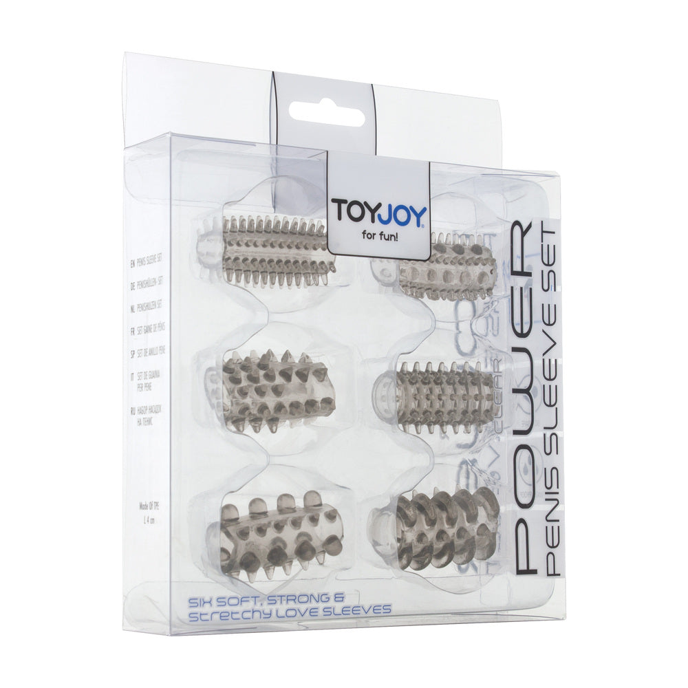Toy Joy Grey Six-Piece Power Penis Sleeve Set