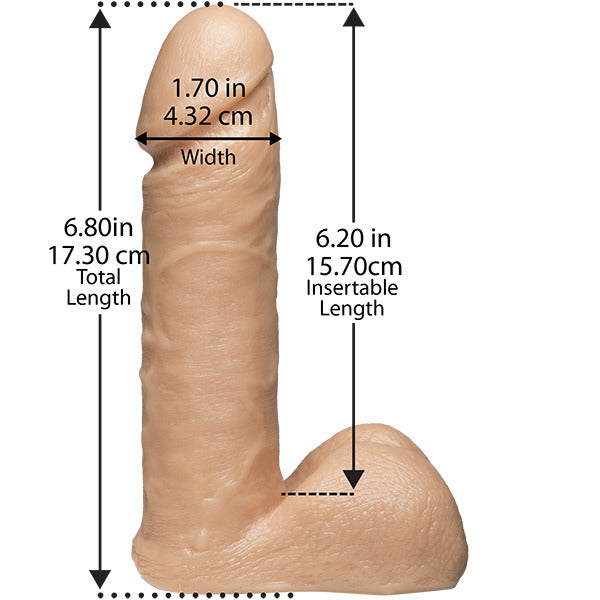 VacULock Black Realistic 7 Inch Cock with Adjustable Ultra Harness