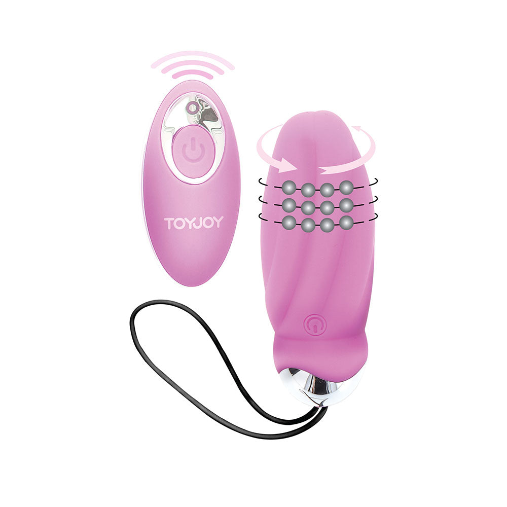 ToyJoy Pink You Crack Me Up Vibrating Egg with Remote Control