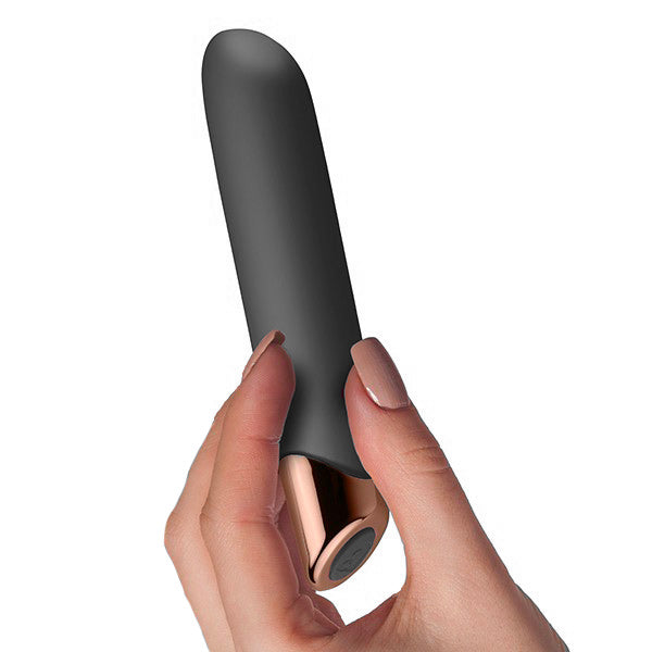 Rocks Off Black Rechargeable Vibrator with Powerful Vibrations