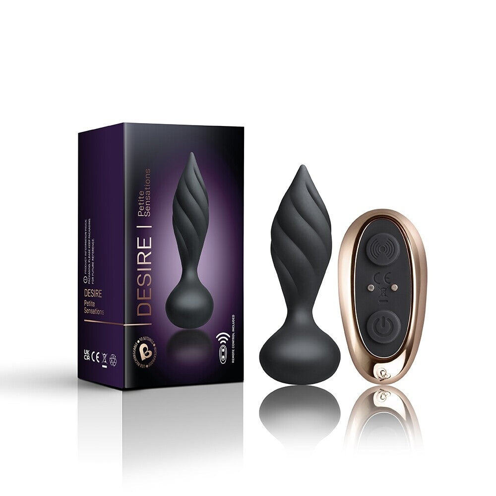 Rocks Off Black Petite Sensations Desire Butt Plug Remote Control
