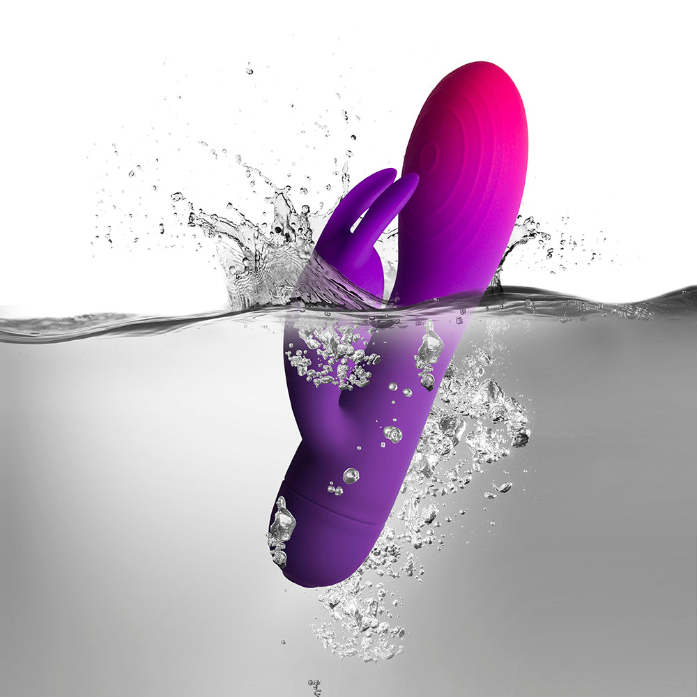 Rocks Off Purple GloGirl Rabbit Vibrator with Waterproof Design