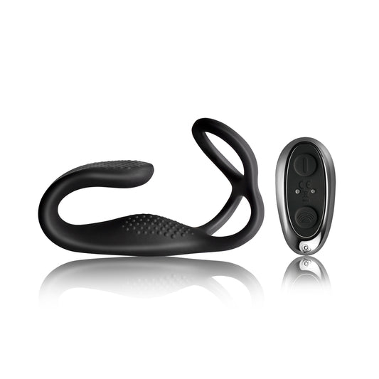 Rocks Off Black TheVibe Male Strap-On with Remote Control