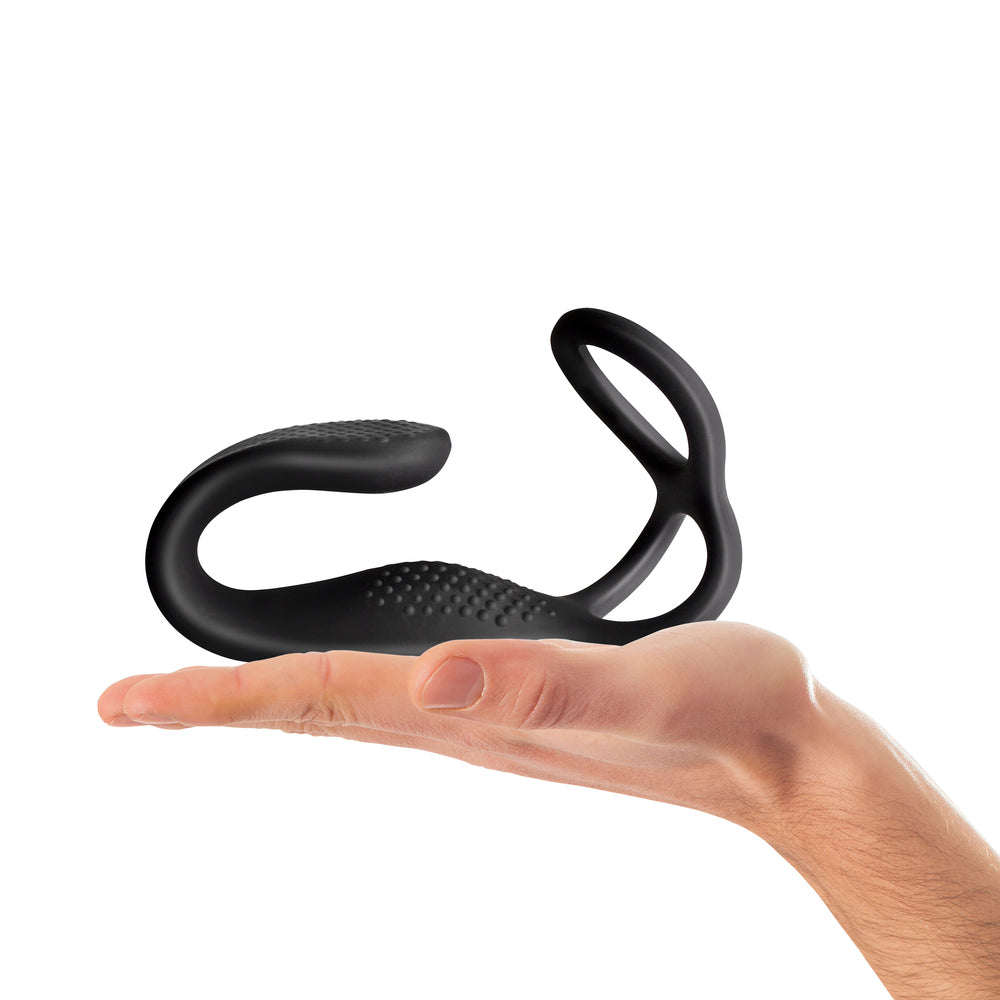 Rocks Off Black TheVibe Male Strap-On with Remote Control