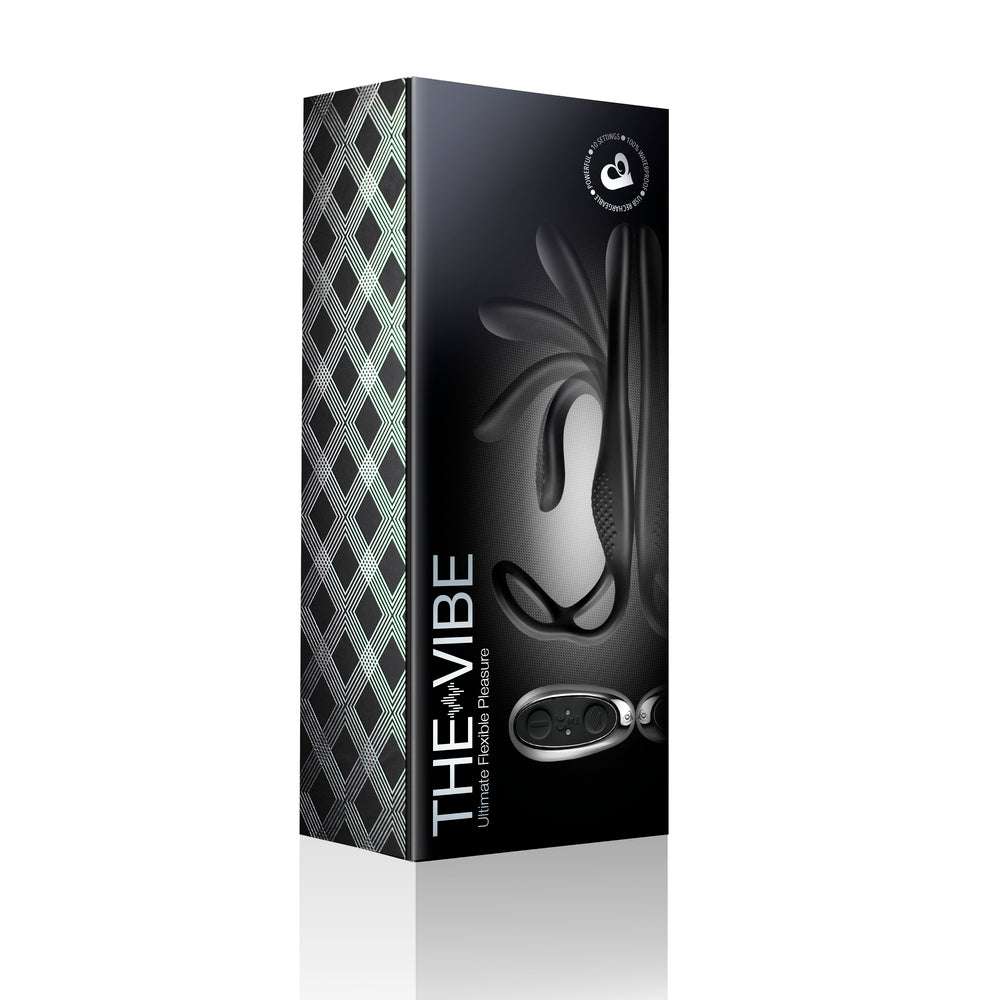 Rocks Off Black TheVibe Male Strap-On with Remote Control