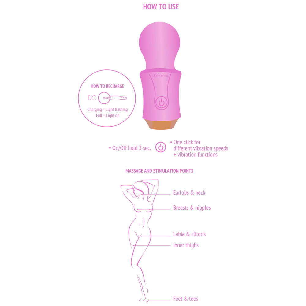 Xocoon Purple Compact Traveller Wand with Rechargeable Design