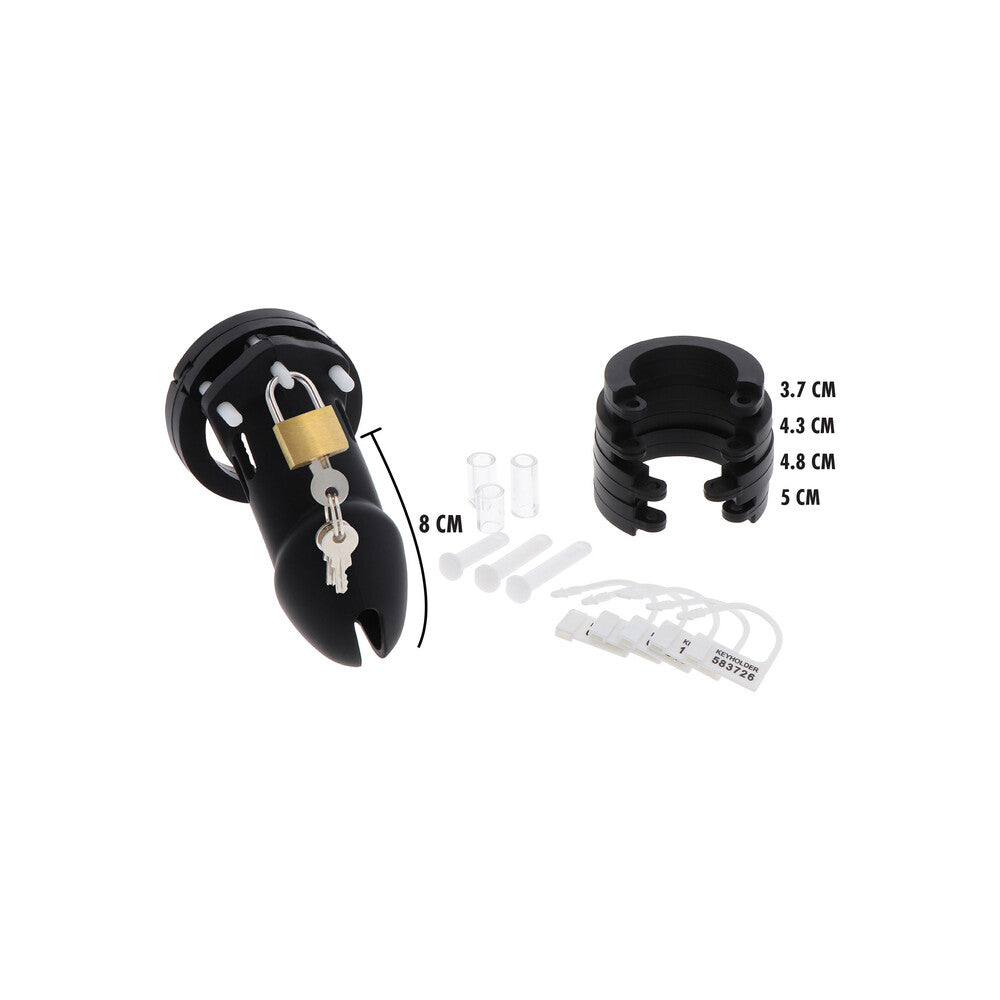 Hidden Desire Black Extreme Chastity Silicone Cock Cage
