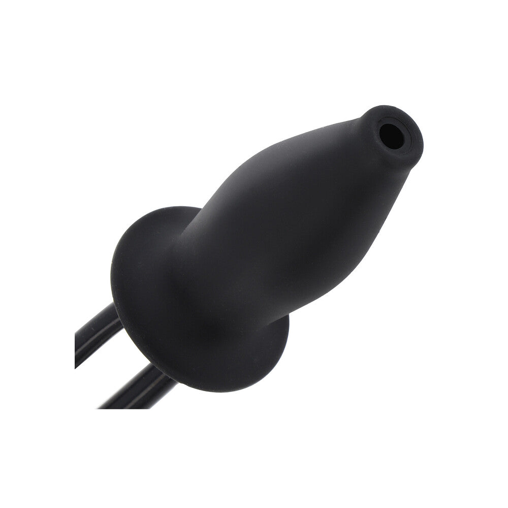 Hidden Desire Black Inflatable Lubricating Plug with Valve