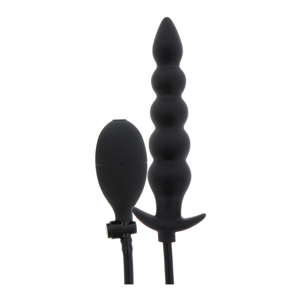 Hidden Desire Black Advanced Inflatable Ribbed Plug