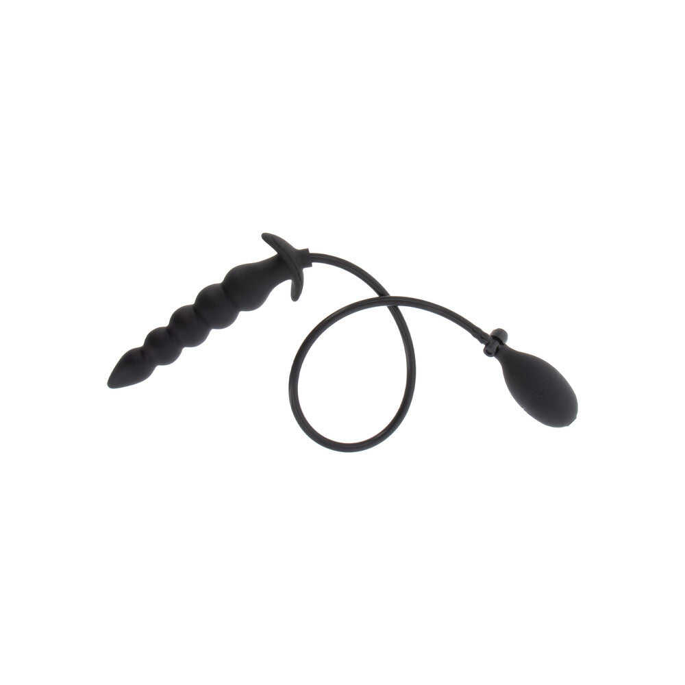 Hidden Desire Black Advanced Inflatable Ribbed Plug