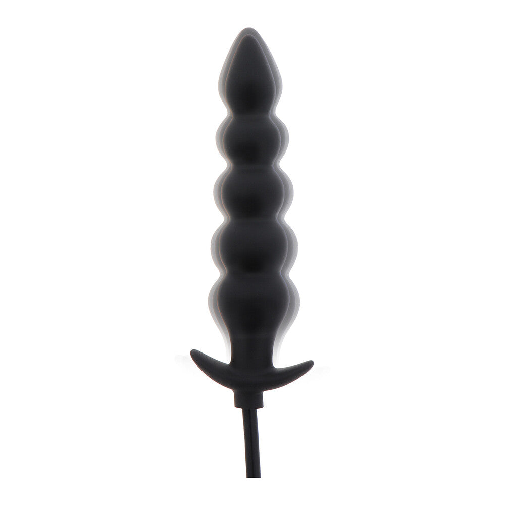 Hidden Desire Black Advanced Inflatable Ribbed Plug