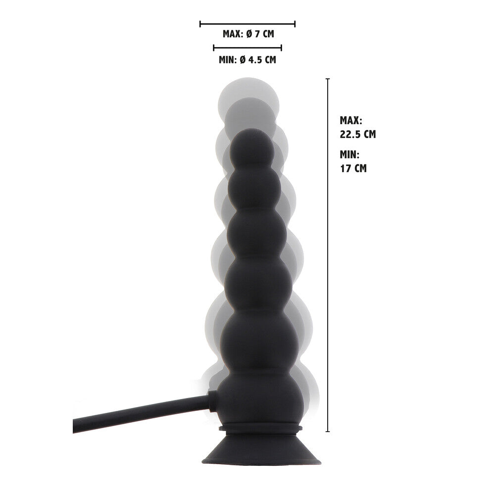 Hidden Desire Black Extreme Inflatable Suction Base Plug