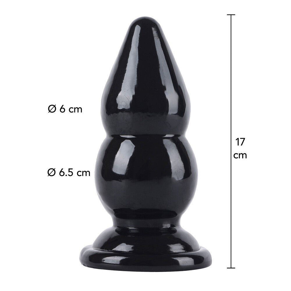 Hidden Desire Black Extreme Balls Butt Plug 6.6 Inches