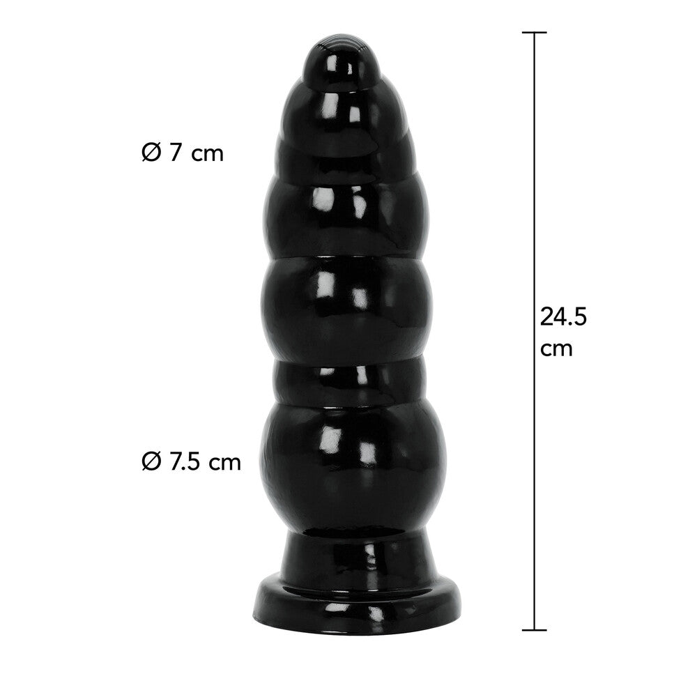 Hidden Desire Black Extreme Butt Plug Balls XL 9.6 Inches