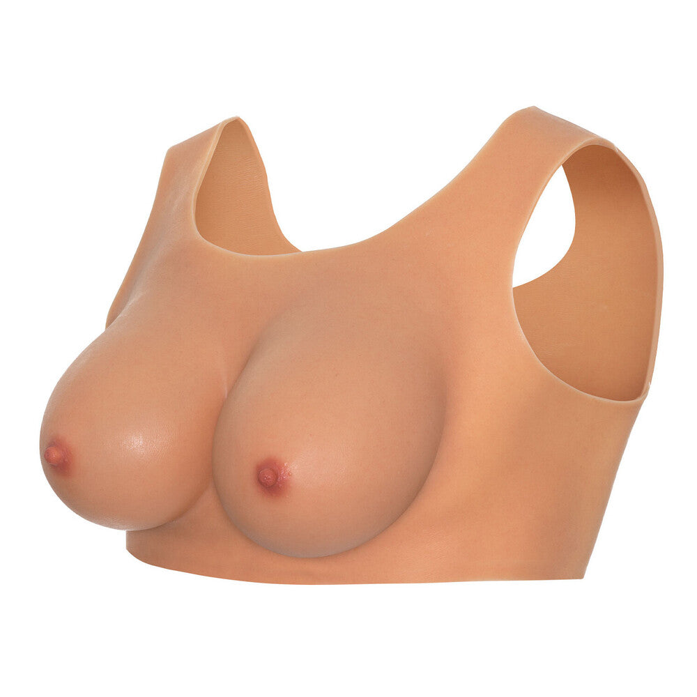 Hidden Desire Flesh Pink Alter Ego Crop Top with DCup Breasts