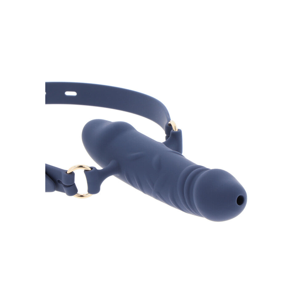 TABOOM Black Silicone Breathable Penis Gag with Strap