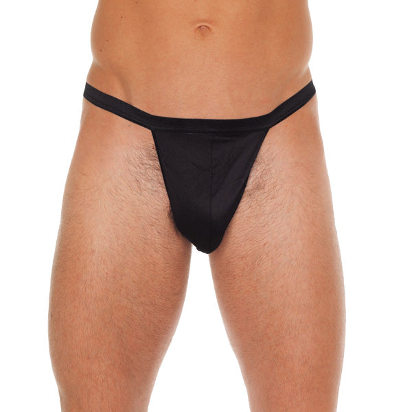 Rimba Men's Black G-String with Stylish Pouch for Comfort