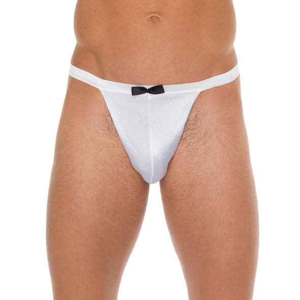 Elegant Essentials Classic White Men's G-String
