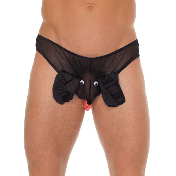Stylish Essentials Mens Black Animal Pouch Underwear