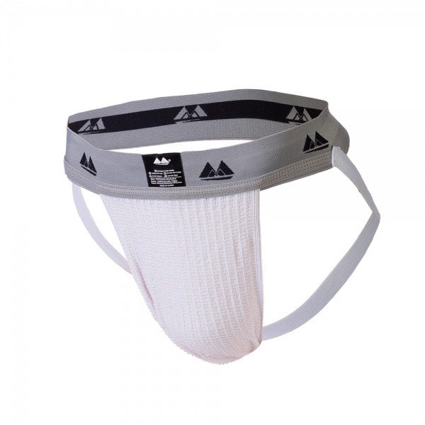 White Bike Jockstrap with 2 Inch Band