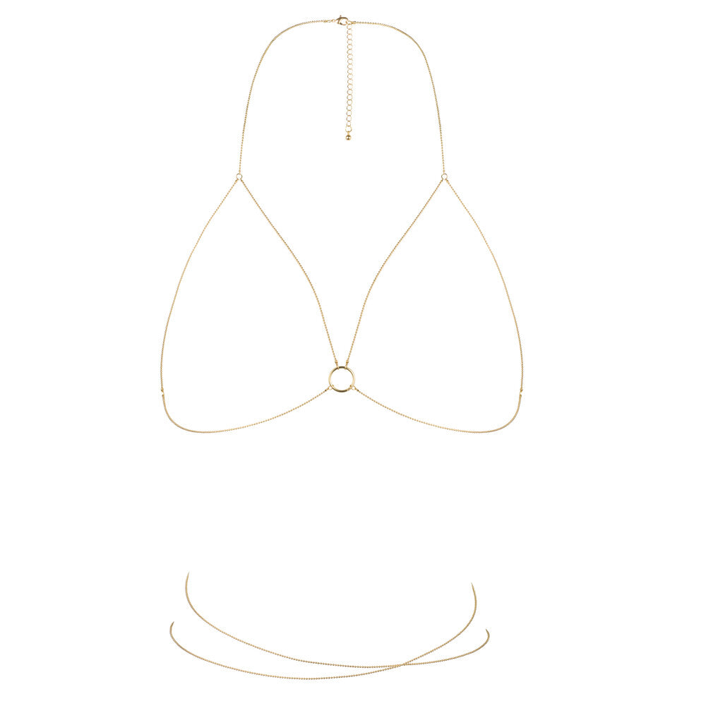 Bijoux Indiscrets Magnifique Gold Bra Chain front