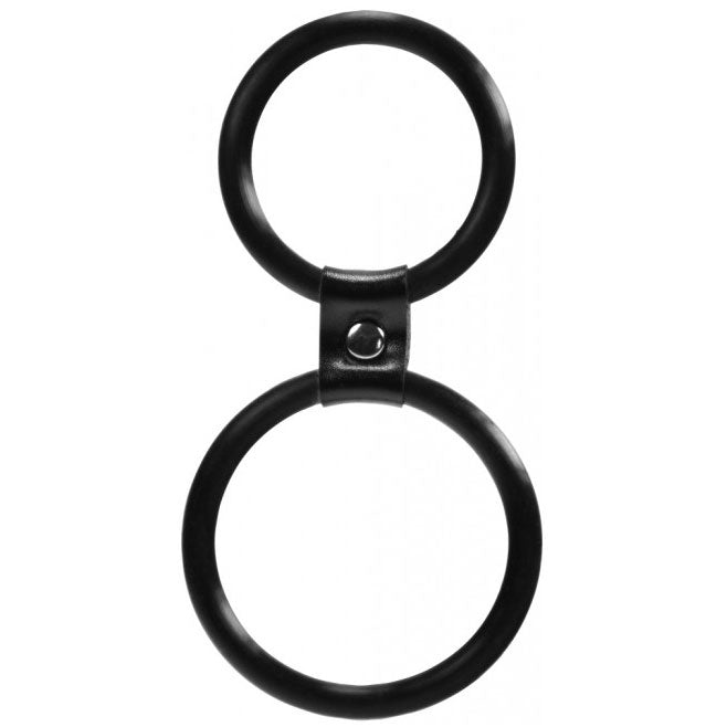 Silicone Comfort Black Dual Rings for Enhanced Stimulation