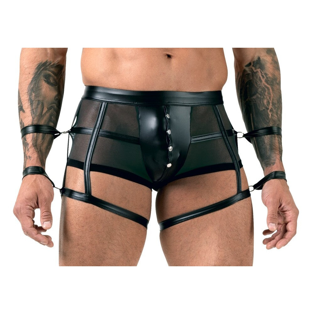 Svenjoyment Black Pants with Detachable Arm Restraints